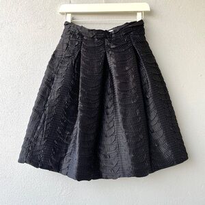 H&M | Black Scalloped A-Line Skirt